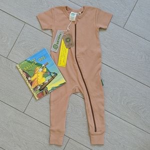 Parade Short Sleeve Two-Way Zip Romper - 12-18 Mon